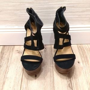 JustFab Platform Wedge Sandals. Size 6.5.